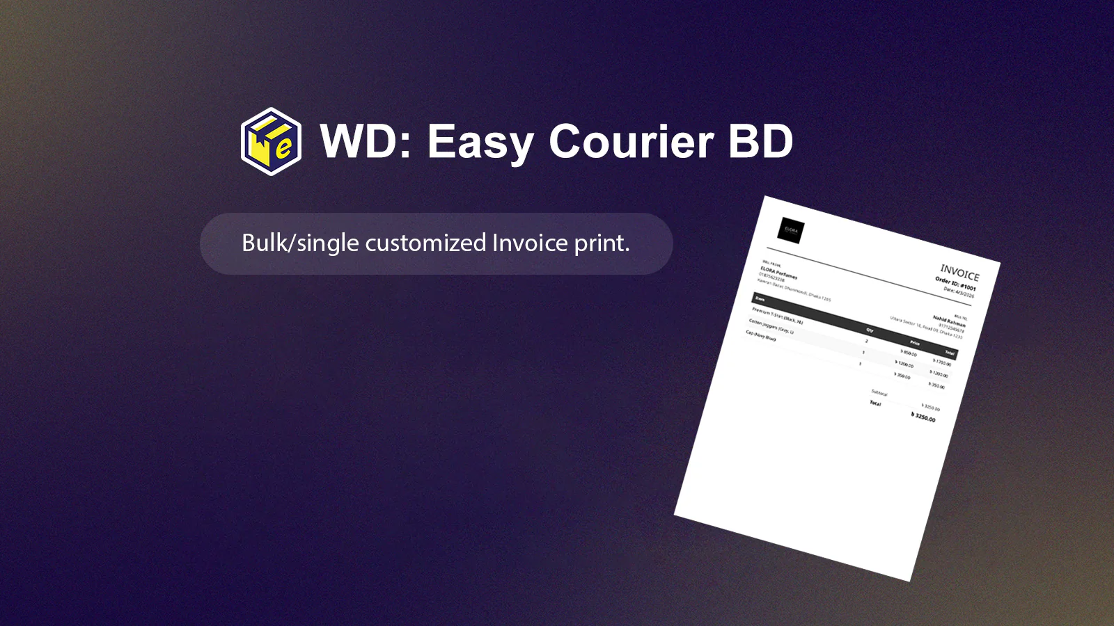 Custom invoices